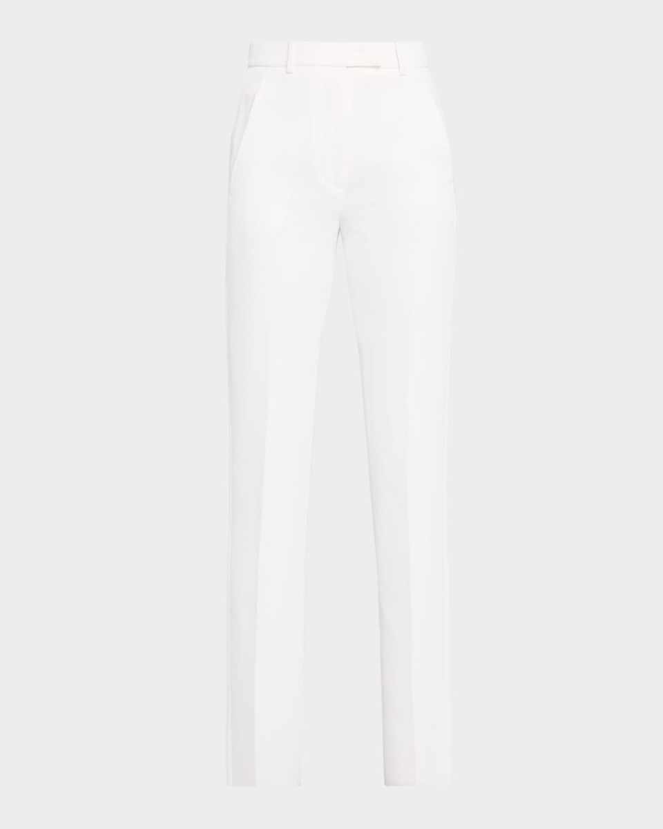 Cropped Slim-Fit Waffle Trousers